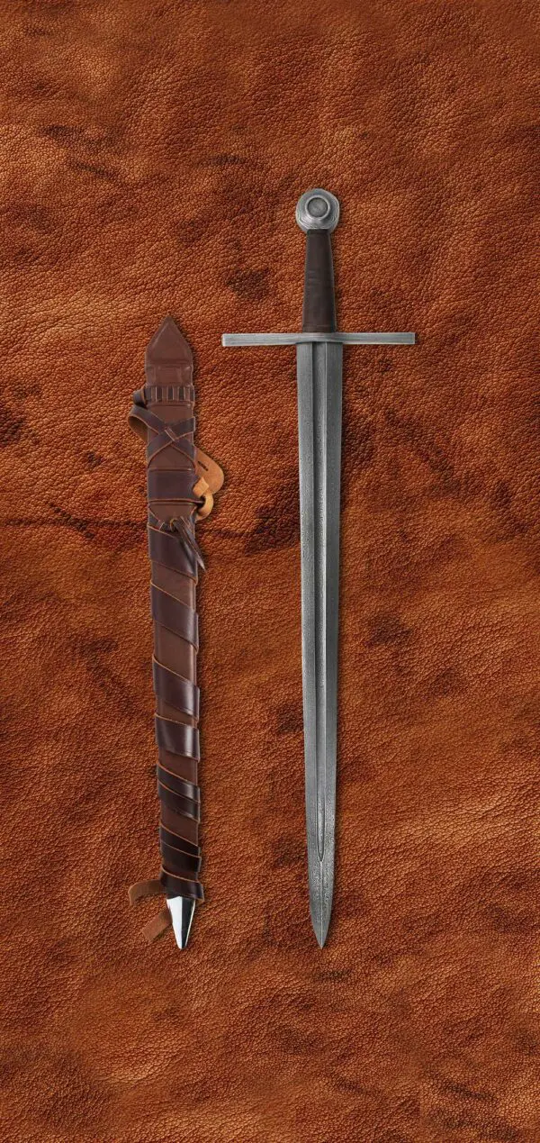 damascus-crusder-medieval-sword-1612-scabbard