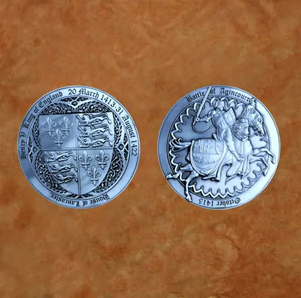satin-silver-battle-of-agincourt---henry-v-medieval-collectible-battle-coin