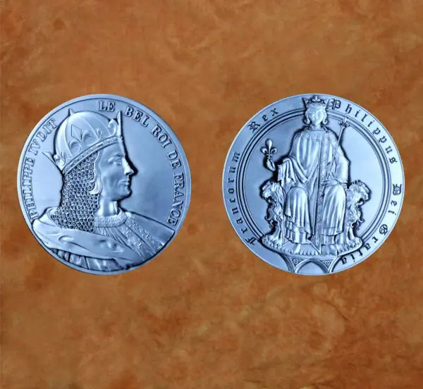 satin-silver-phillip-iv-of-king-of-france-medieval-collectible-coin