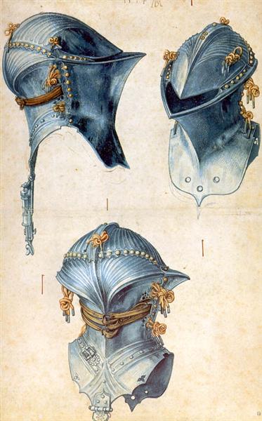 three-studies-of-a-helmet