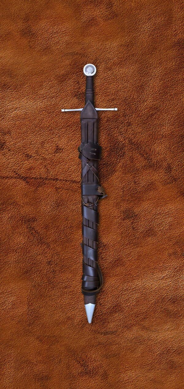 norman-sword-medieval-weapon-1307-battle-ready-fully-functional-real-swrod-darksword-armory-in-scabbard