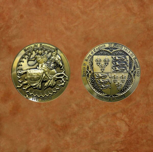 polished-gold-battle-of-agincourt---henry-v-medieval-collectible-battle-coin-