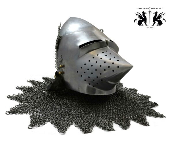 wallace-pig-face-basinet-1748-medieval-armor-mild-steel