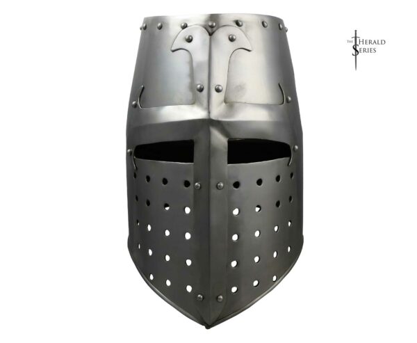 12th-c.-great-helm-2012-medieval-armor-helmet-herald-series-front